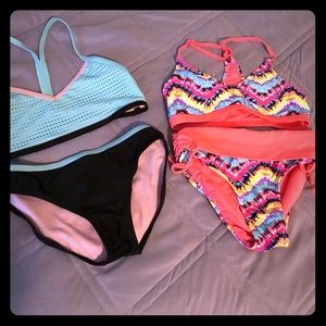 2 girls swimsuits in size 12 Justice